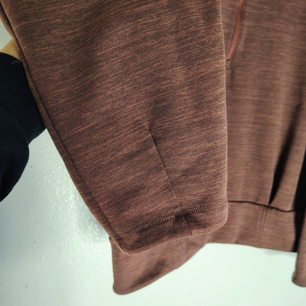 Athleta Women's Brick 1/4 Zip Cowl Neck Pullover Cropped Sweater Sz L One Pocket - Picture 5 of 16
